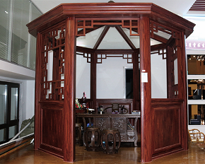 锦州系统门窗加盟 四角、六角、八角 4D 木纹凉亭